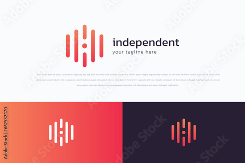 Letter I Communication Logo  Connection Network Talk Help Inspiration Innovation Independent Business