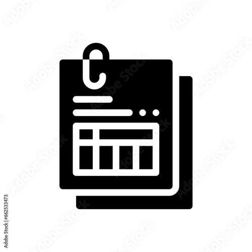 paperclip glyph icon
