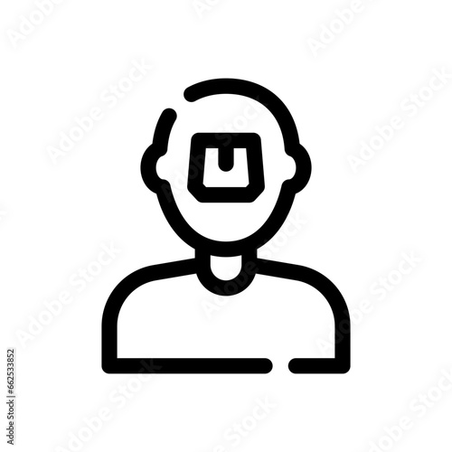 shopping bag line icon