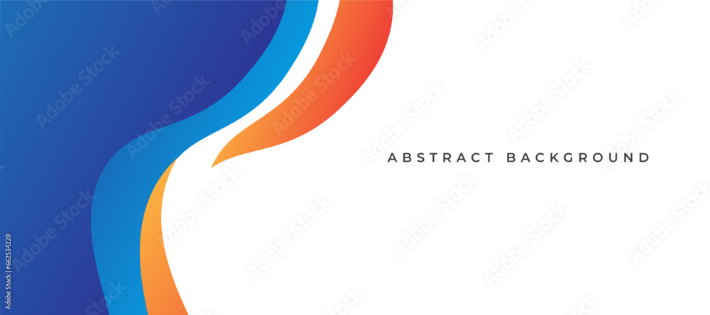 Abstract background with blue and orange wavy lines. Vector illustration. Abstract background with blue and orange wavy lines. Vector illustration.