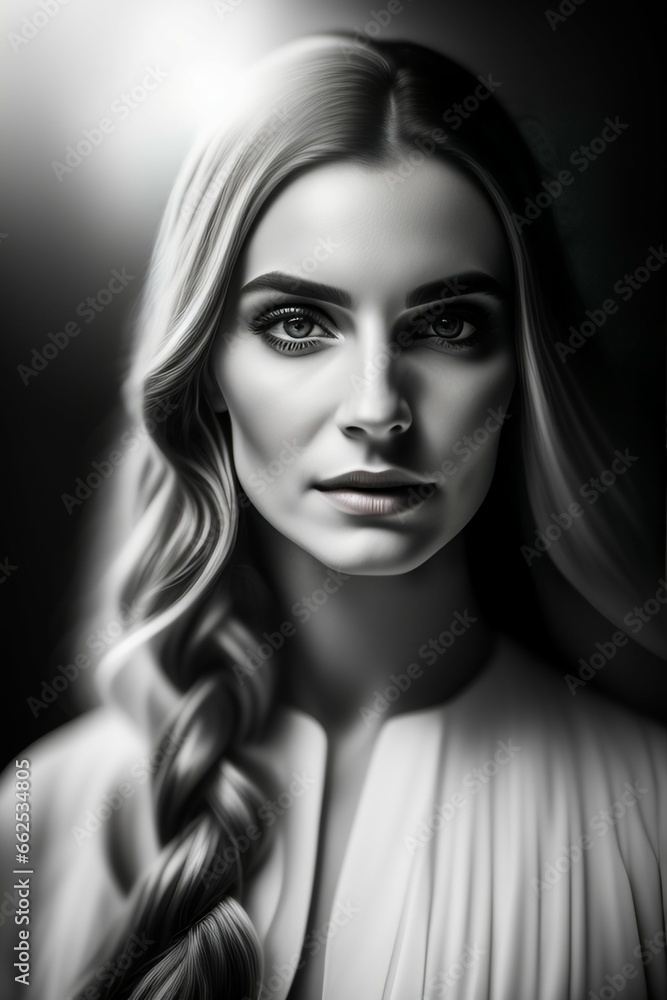 Woman portrait in black&white Woman portrait in black&white