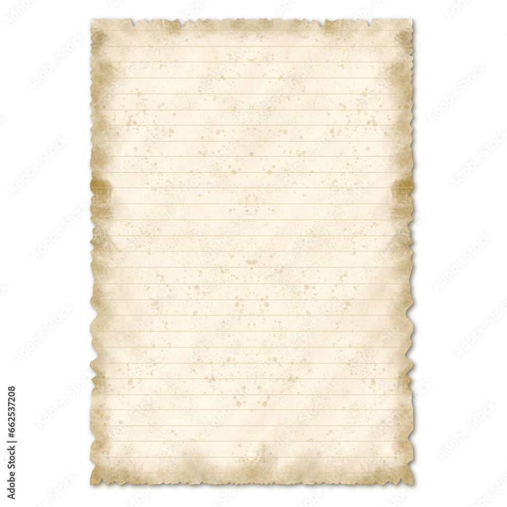 Obraz premium old paper with a border on transparent background.