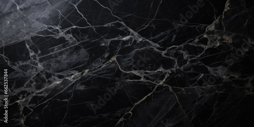 Texture Of Grotesque Black Marble With Veins Created Using Artificial Intelligence photo