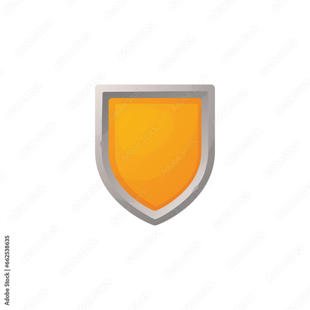Game shield, cartoon vector design item, isolated on white background. Game shield, cartoon vector design item, isolated on white background.