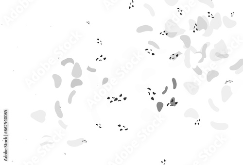 Light black vector pattern with chaotic shapes.