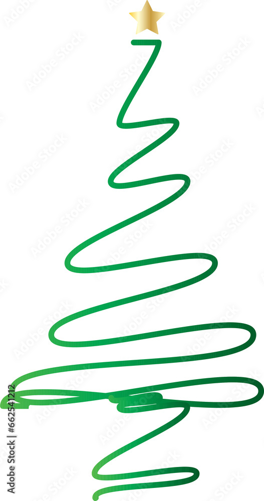 Hand drawn doodle line art christmas tree. Hand drawn doodle line art christmas tree.