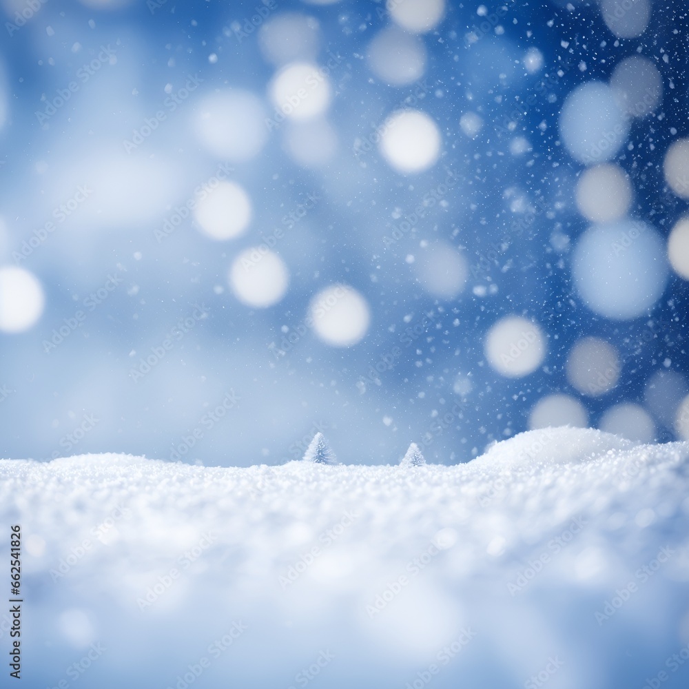 Natural Winter Christmas with snowfalls background. A Generative AI Digital Illustration.
