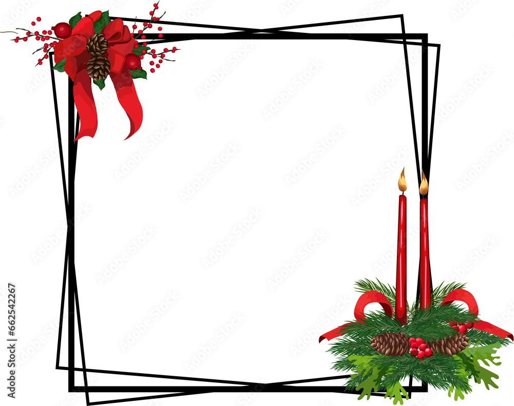 Obraz premium Christmas geometric frame.