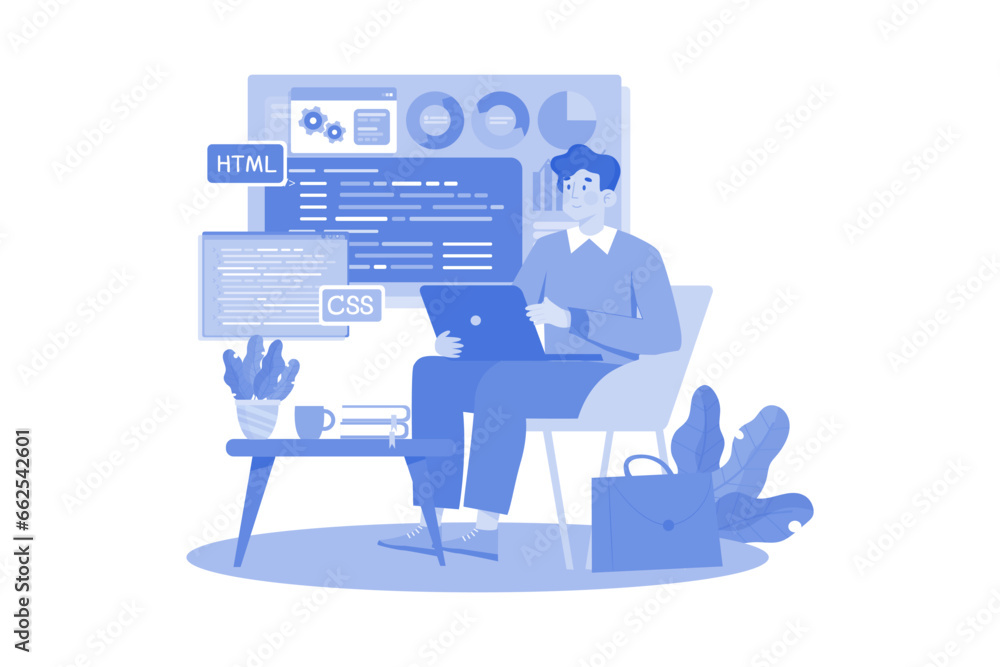 App development concept with laptop App development concept with laptop