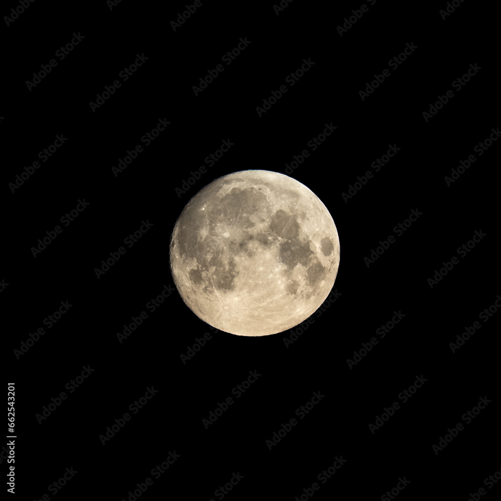 Detailed image of the full moon isolated on black. Detailed image of the full moon isolated on black.