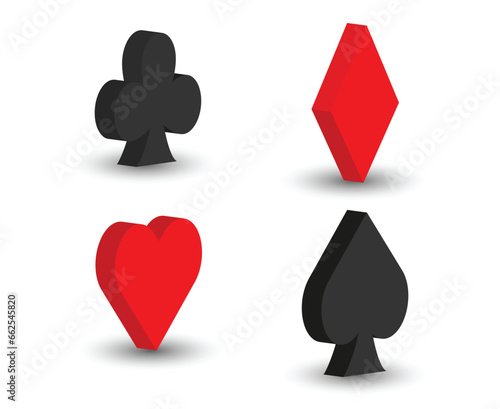 3d Playing card logos