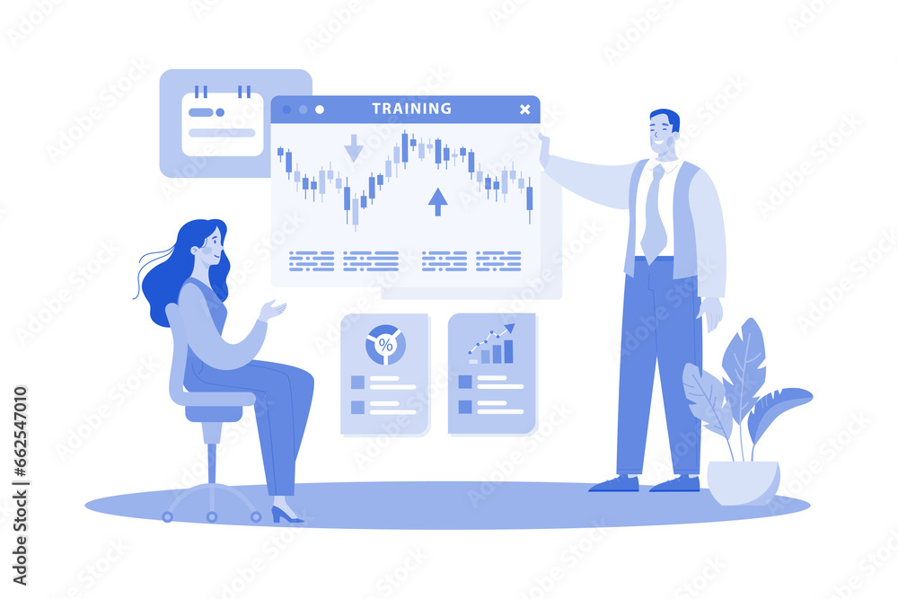 Stock Market Bubble Illustration concept on white background Stock Market Bubble Illustration concept on white background