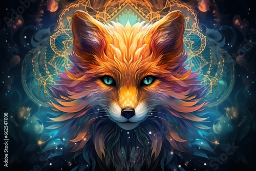 Curious spirit foxes, able to traverse between the spirit and physical realms - Generative AI © Sidewaypics