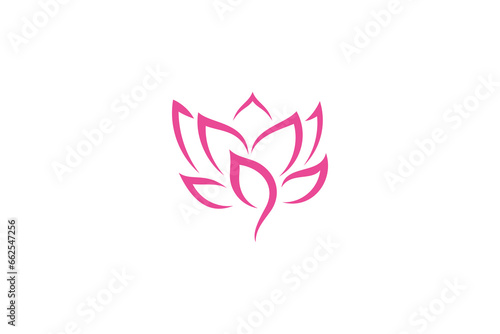 Abstract lotus flower vector logo design