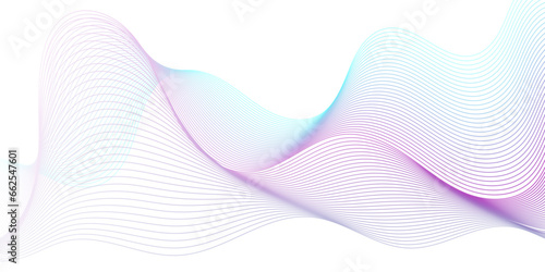  Abstract blue wave blend digital fruquncy line technology, Vector wave lines flowing dynamic digital blue isolated on white background for concept technology, digital, communication, science, music.