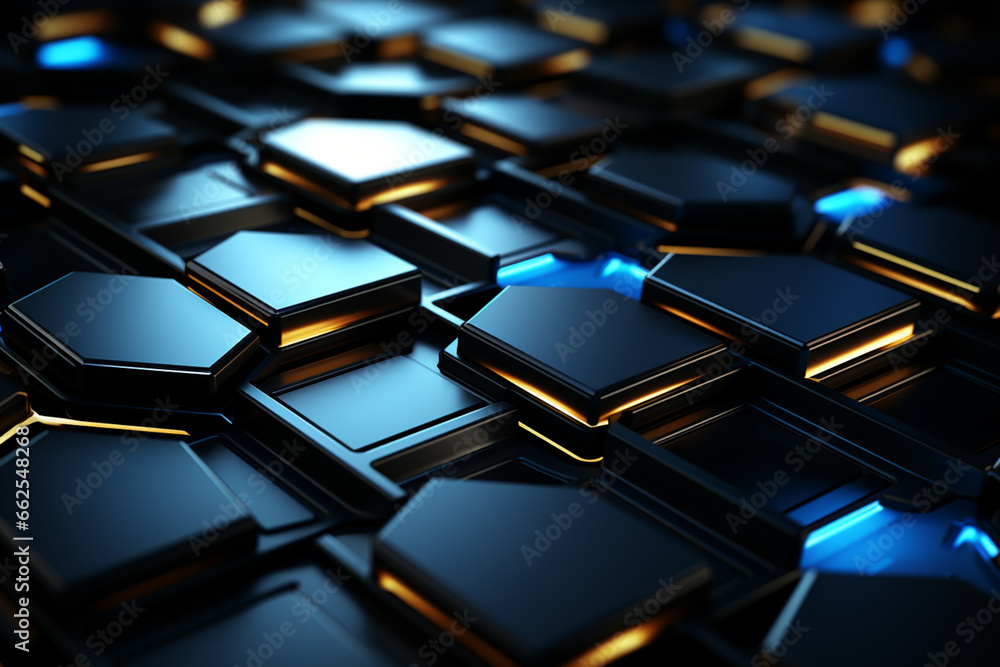 3d background with hexagonal shapes and texture by generative AI 3d background with hexagonal shapes and texture by generative AI