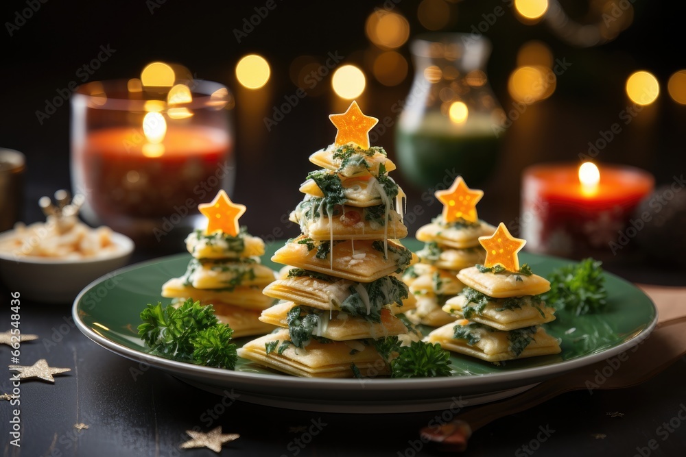 Christmas TreeShaped Cheese Canapés Savor these bites as they bring