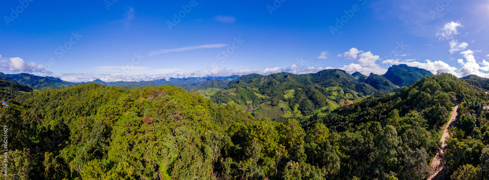 Doi Luang Chiang Dao mountain hills in Chiang Mai, Thailand. Nature landscape in travel trips and vacations. Doi Lhung Chiang Dao Viewpoint Doi Luang Chiang Dao mountain hills in Chiang Mai, Thailand. Nature landscape in travel trips and vacations. Doi Lhung Chiang Dao Viewpoint