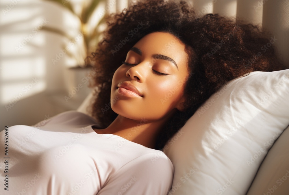 The peaceful morning cradles a young and stunning woman in her gentle embrace The peaceful morning cradles a young and stunning woman in her gentle embrace