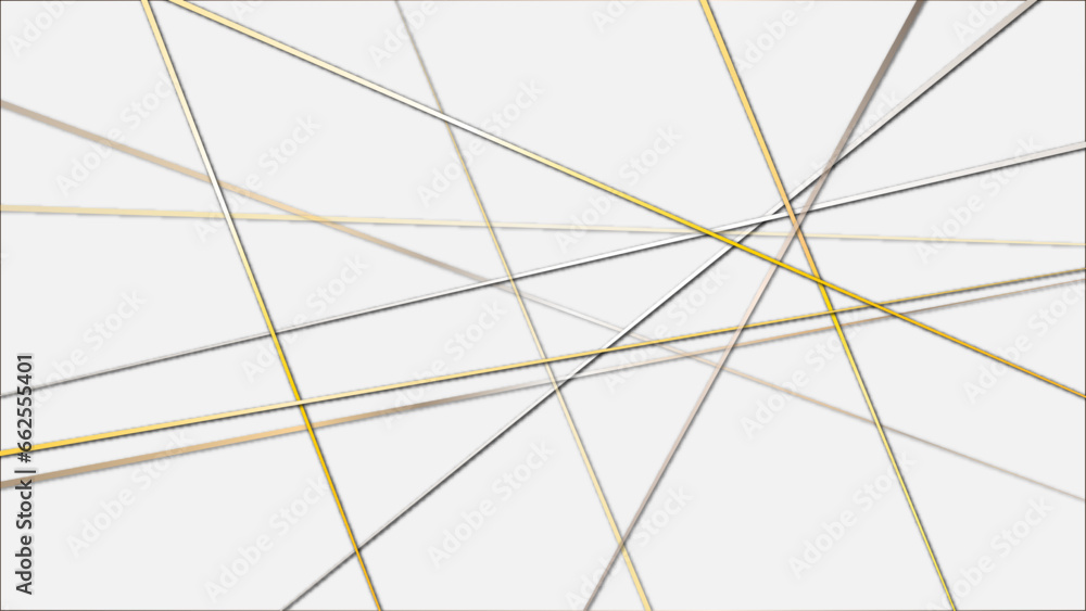 Obraz premium Abstract golden geometric random chaotic lines background. Luxury premium lines background.