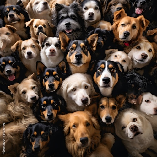 multiple Dogs packed together © Lerson