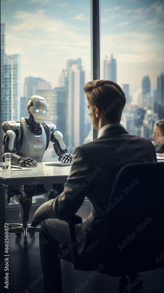 Business Innovation and Adaption  A Tense Wait in a Job Interview between AI and Humans