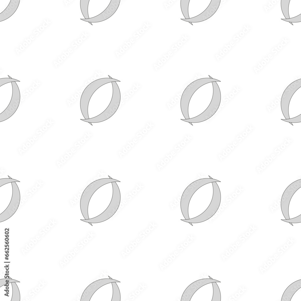 Vector seamless pattern with crescent spheres. Abstract illustration in natural style. Design of textiles, fabrics, wallpaper