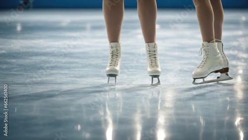"Skating in White Harmony: An Elegant Abstract Composition"