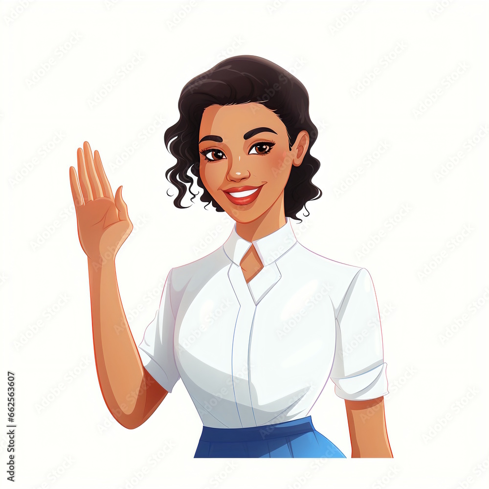 Office Female Staff in Vector Illustration Office Female Staff in Vector Illustration