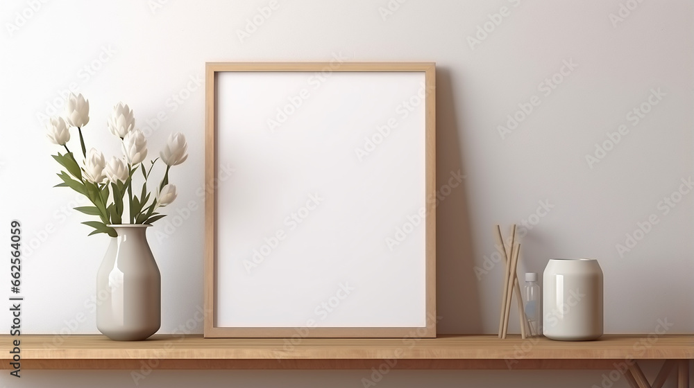 Fototapeta premium Room with a picture frame 