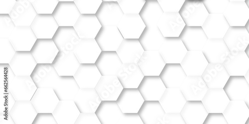 Fototapeta Naklejka Na Ścianę i Meble -  Abstract background with hexagons. Abstract hexagon polygonal pattern background vector. seamless bright white abstract honeycomb background.	