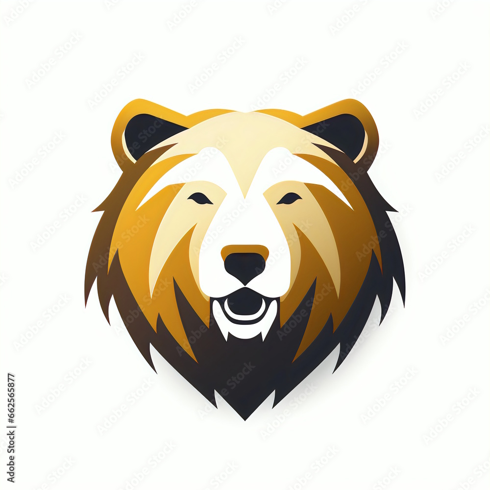 White Background Bear Logo Vector White Background Bear Logo Vector