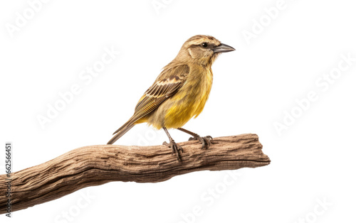 Beautiful Bird Perch Standing on Branch of Tree Isolated on Transparent Background PNG.