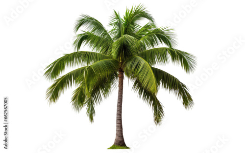 Amazing Green Coconut Tree Isolated on Transparent Background PNG.