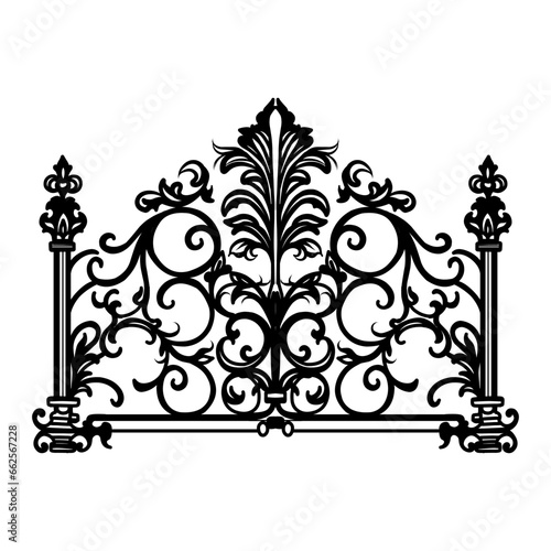 Design drawing of metal gates.