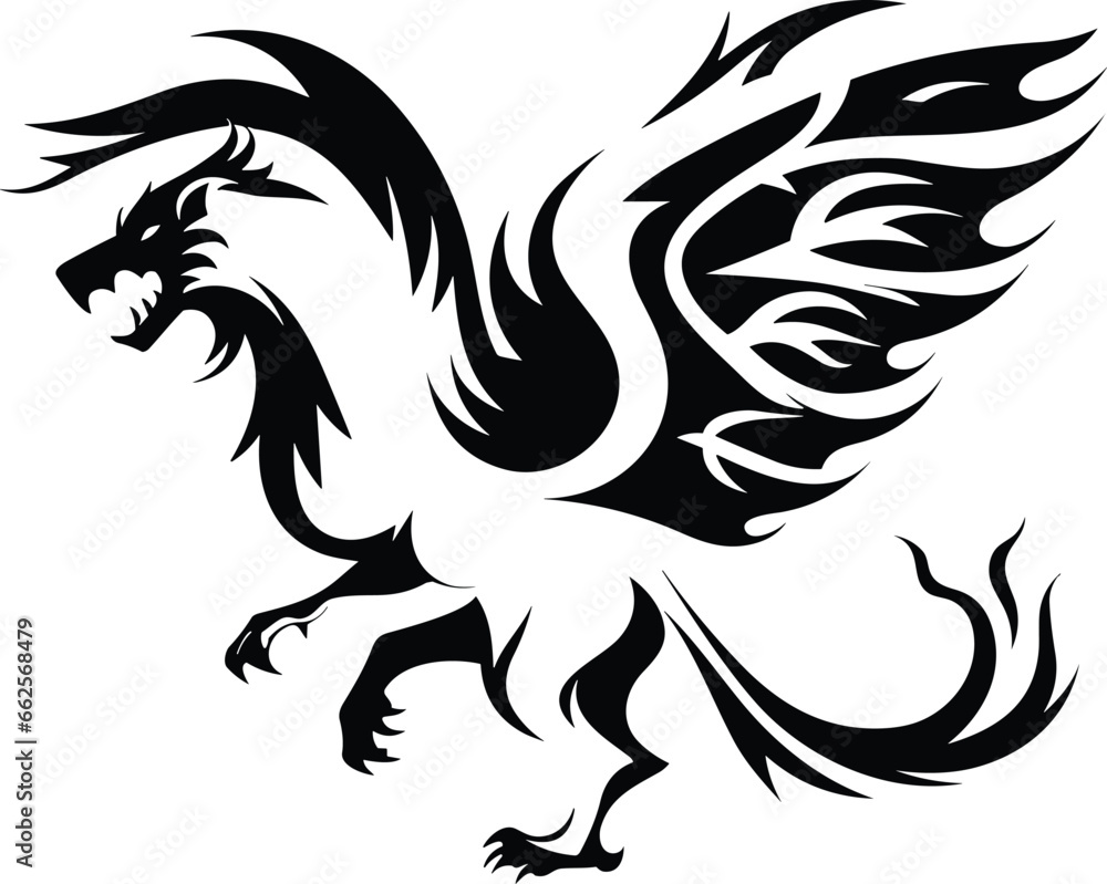 griffin vector illustration for logos, tattoos, stickers, t-shirt designs, hats