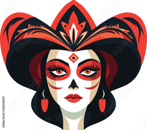 beautiful cinco de mayo mexican woman vector illustration