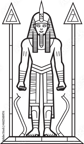 Egyptian god anubis vector illustration