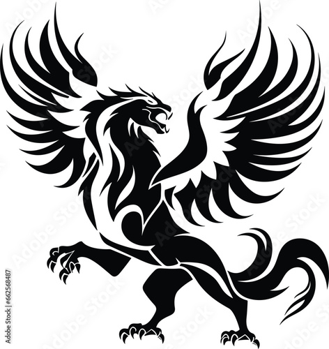 griffin vector illustration for logos, tattoos, stickers, t-shirt designs, hats