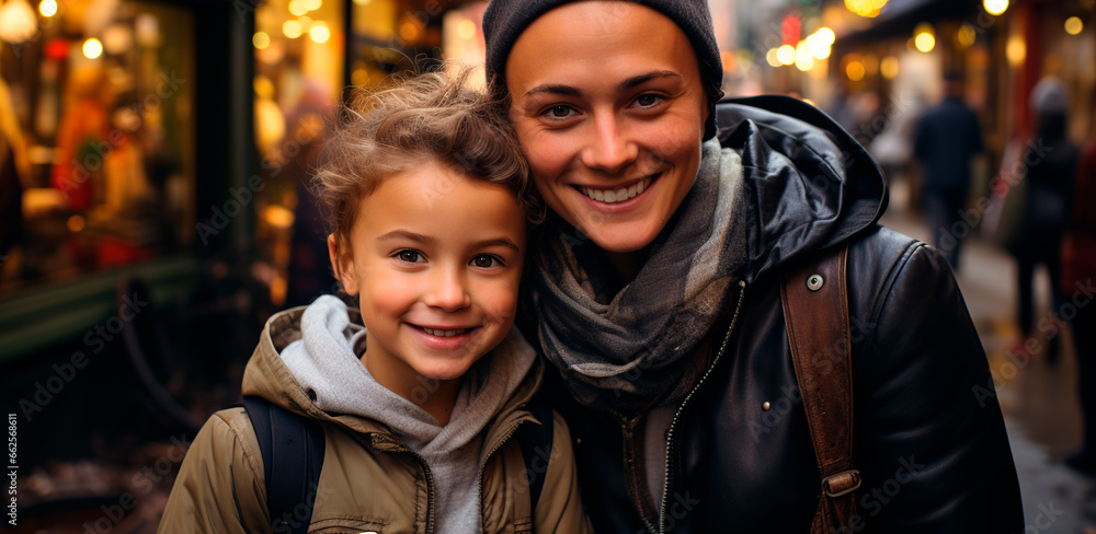 happy mother with daughter