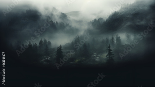 Slightly Foggy Mountain Forest