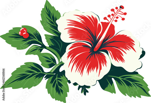 hibiscus flower vector illustration for logos, tattoos, stickers and wall decors