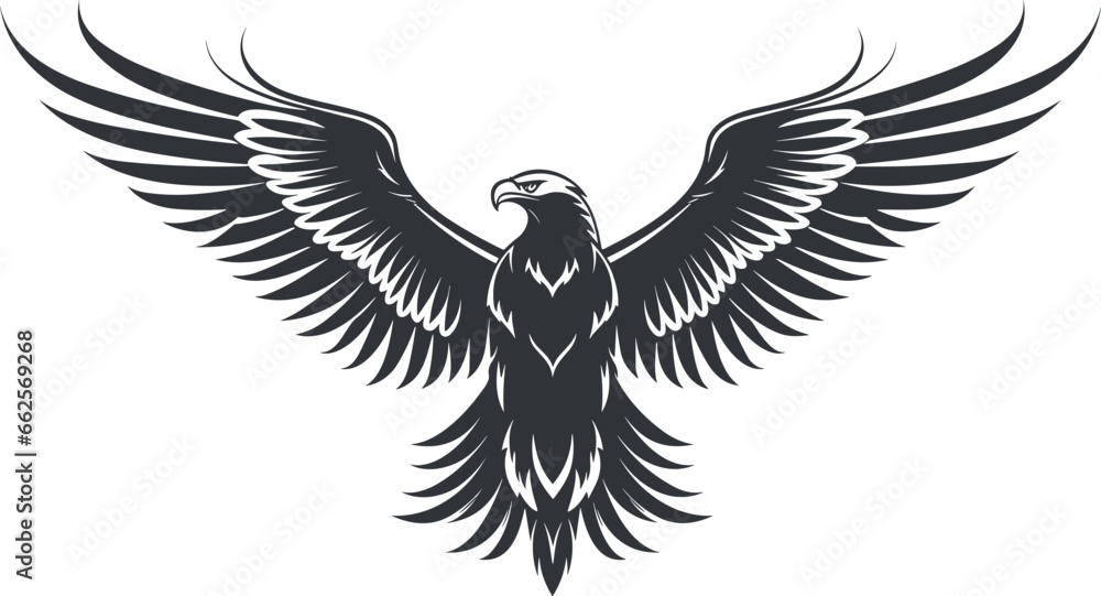 Fototapeta premium vintage eagle vector illustration for logos, tattoos, stickers, t-shirt designs, hats