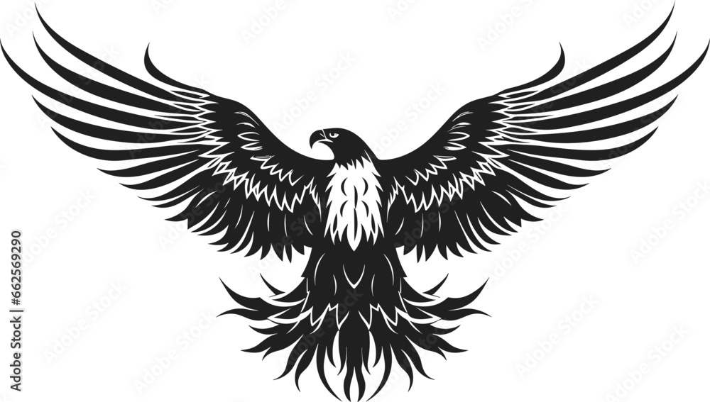 Obraz premium vintage eagle vector illustration for logos, tattoos, stickers, t-shirt designs, hats