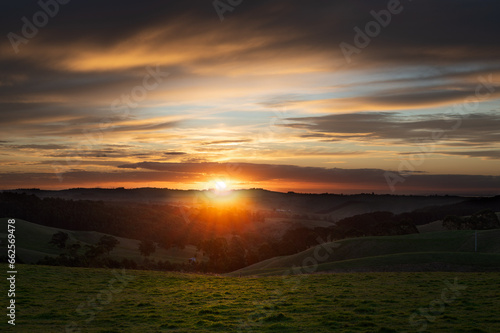 Australian landscape at sunset