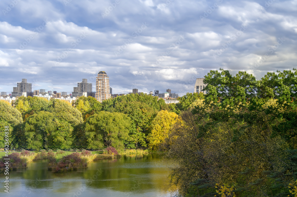 Central Park on a cloudy autumn day, New York Central Park on a cloudy autumn day, New York