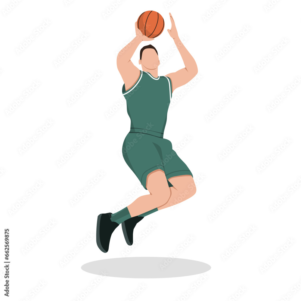 Vector illustration of basketball player isolated Vector illustration of basketball player isolated