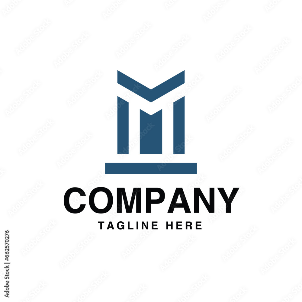 Letter M Monogram Logo Design. Vector letter template design for brand ...