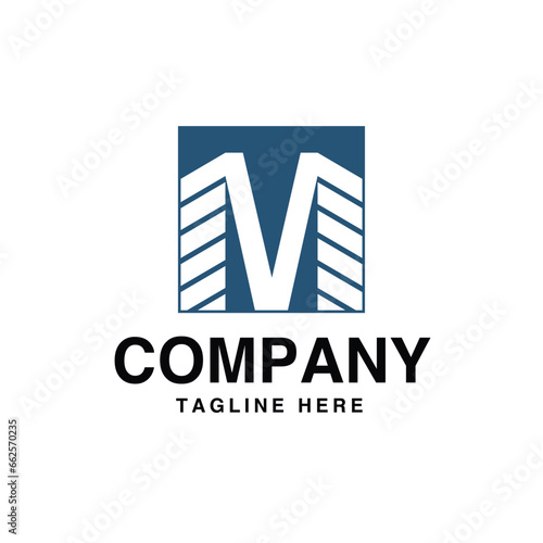 Letter M Monogram Logo Design.  Vector letter template design for brand.