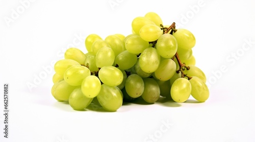green grapes white background.Generative AI